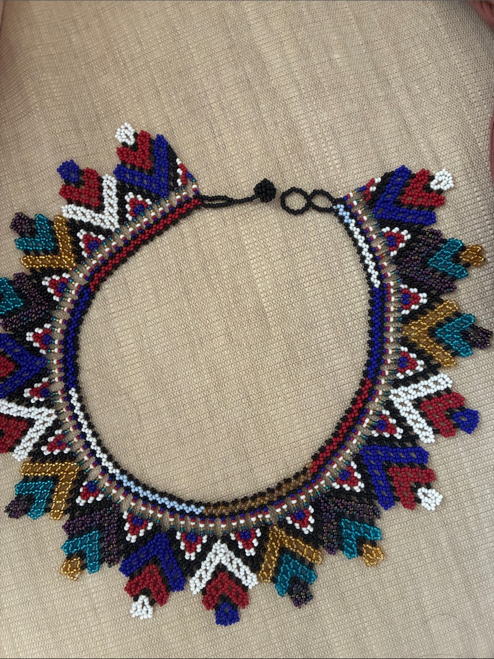 Handmade Multicolor Beaded Statement Necklace